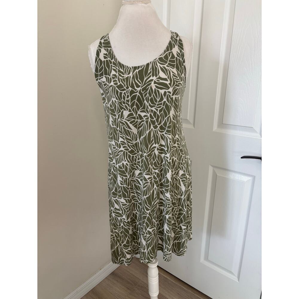 Soma Cool Nights XS Racerback Night Gown Green White Tank